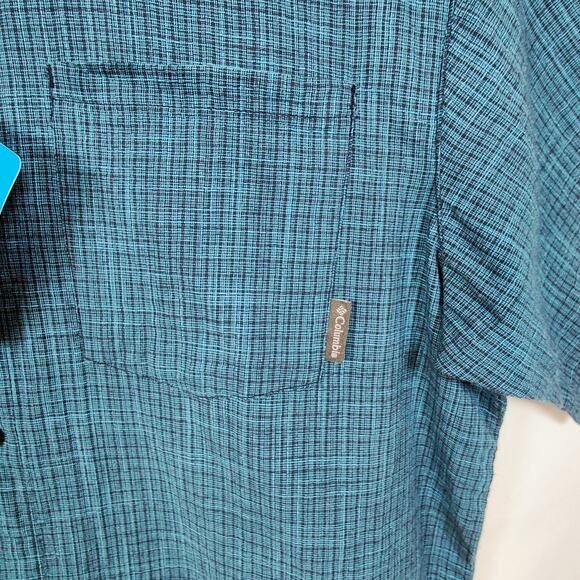 Columbia Regular Fit Men's Small Button-Down Short Sleeve Plaid Shirt NWT - Picture 5 of 8